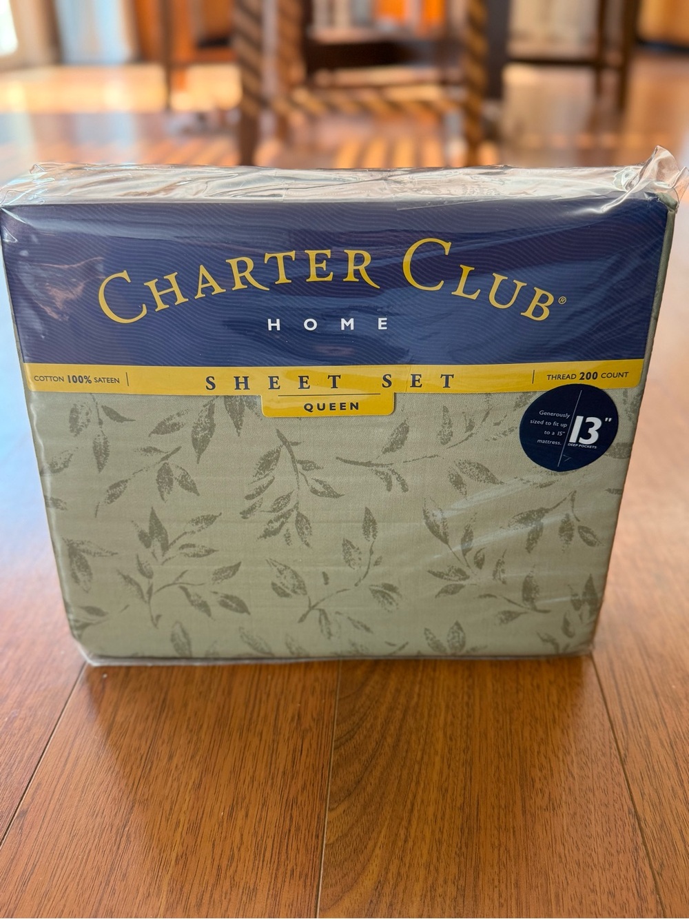 Charter Club Arbor Queen Sheet Set in Floral Green